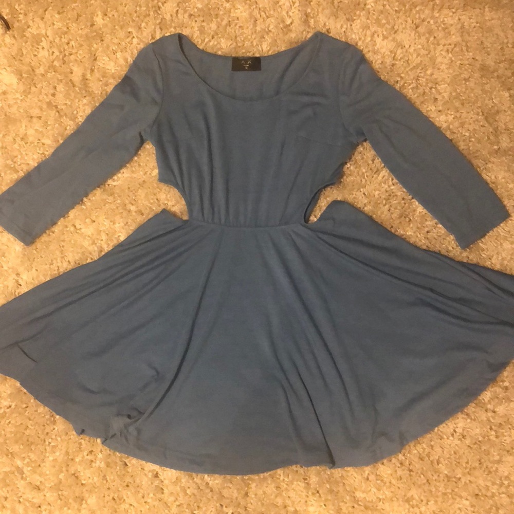 Blue skater girl dress